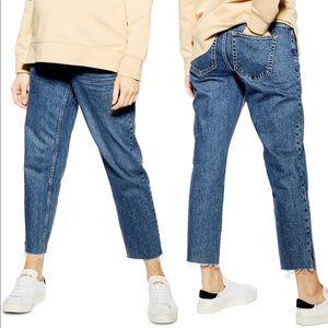 Topshop Straight Leg Crop Maternity Jeans